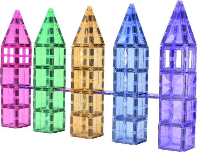 Cleverclixx magnetic construction set mega creative pack pastel (210 pieces)