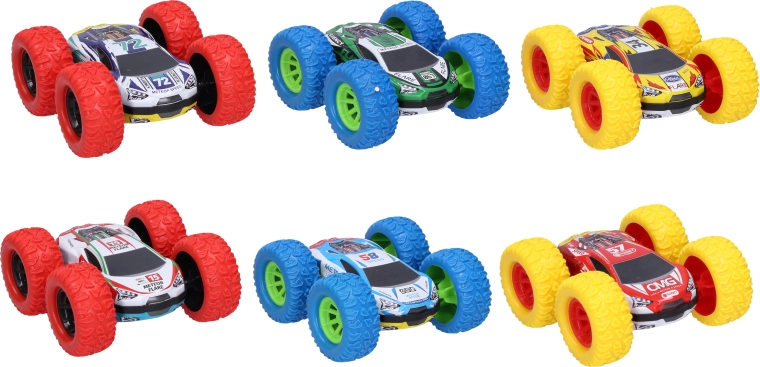 Metal Double-Sided Stunt Car with Friction Motor - 1 Piece
