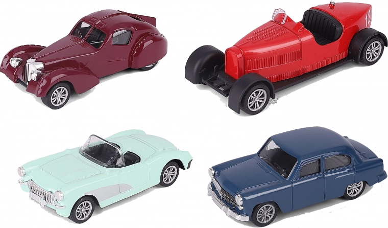 Retro Car with Wind-Up Mechanism 10.5 cm