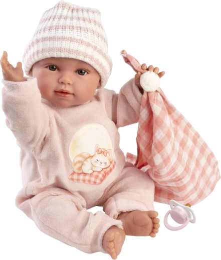 Llorens New Born реалистична бебешка кукла със звуци 38 см