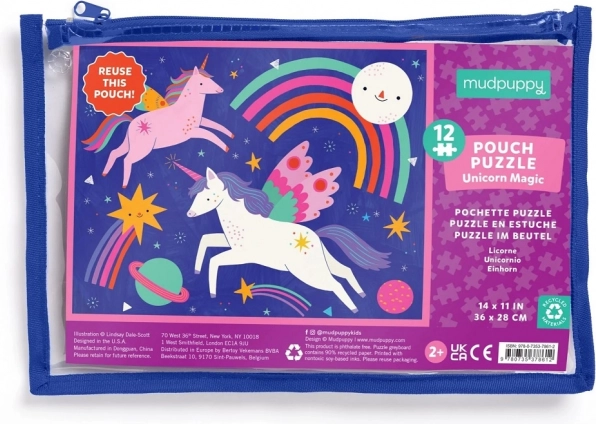 Mudpuppy пъзел Unicorn Magic в торбичка - 12 части