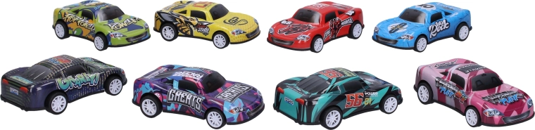 Metal pull-back racing car 10 cm