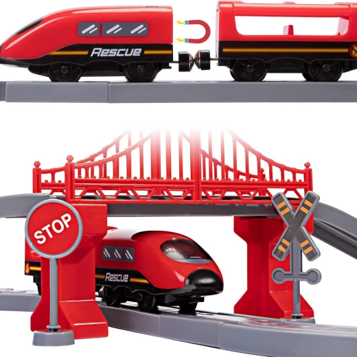 Електрически влак със звуци и магнитни куплунги