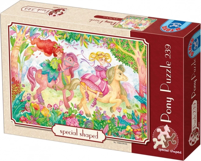 Puzzle Colorful Ponies 239 pieces D-Toys