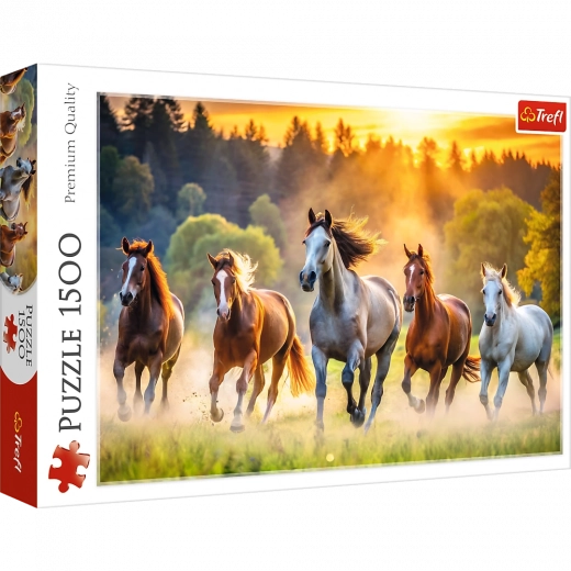 Пъзел 1500 части – Диви коне TREFL