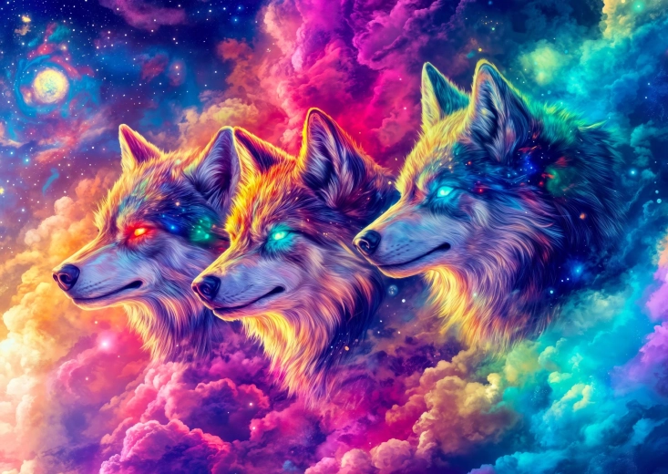 ENJOY Puzzle Cosmic Wolves 1000 Pieces