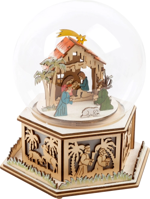 Small Foot Snow Globe and Music Box Nativity