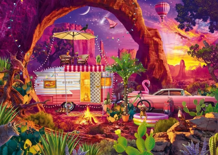 Camping in the Desert Puzzle 1000 Pieces