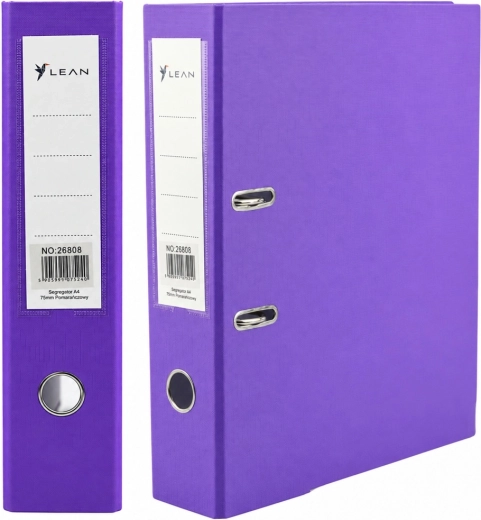 Purple Document Binder A4 80 mm with Lever Arch Mechanism