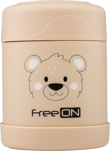 FreeON неръждаем термос за храна 350 мл бежов