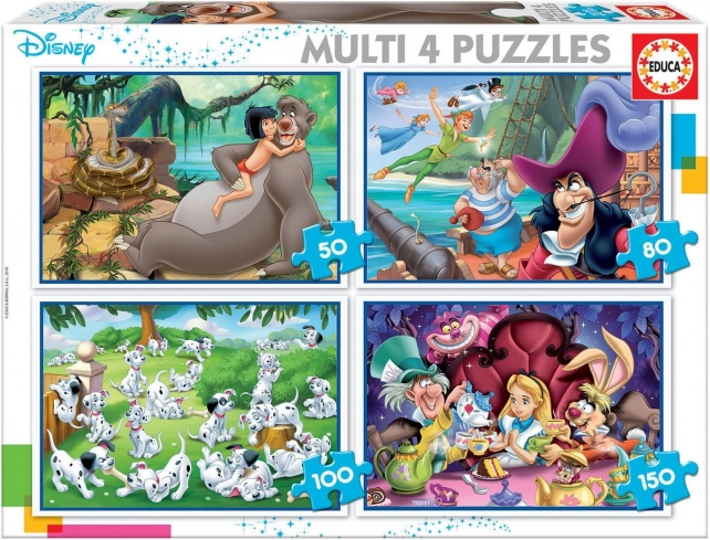 Educa пъзел Disney Приказки 4в1