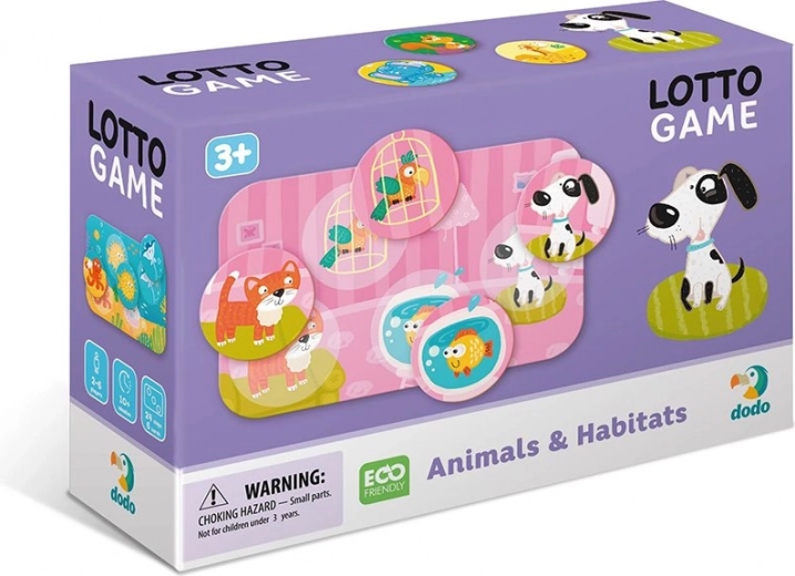 Children’s game lotto animals and their homes