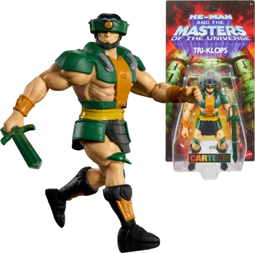 Masters of the Universe Origins фигурка Tri‑Klops с шлем и меч