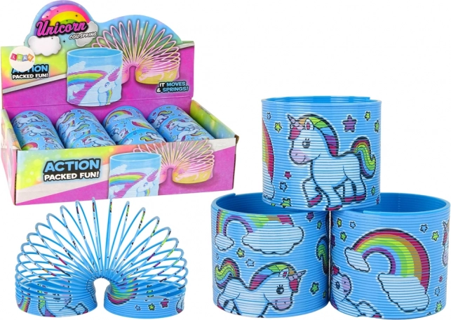 Iconic blue spring with unicorn, relaxing 6 cm