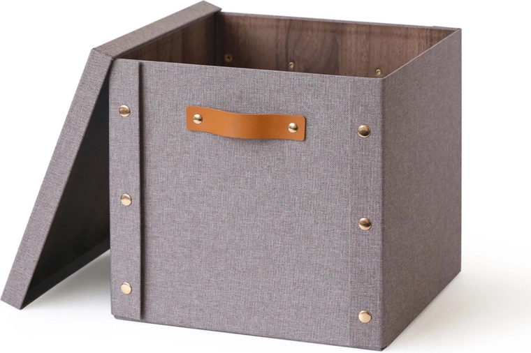 Storage box with lid 30 × 30 × 28 cm made of paper and cardboard