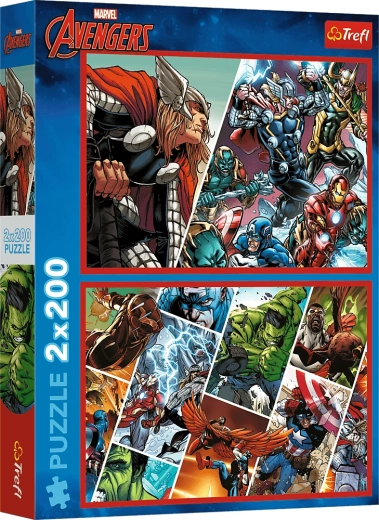 Пъзел 2×200 части Avengers – Защитниците на света MARVEL