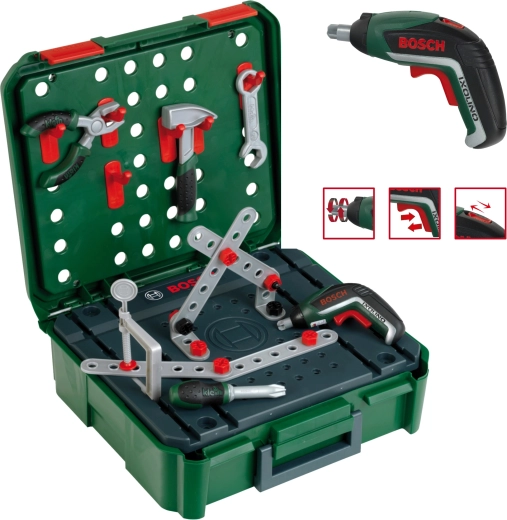 Klein Bosch Mini Suitcase Workshop with IXOLINO II Cordless Screwdriver
