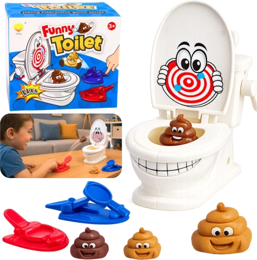 Funny toilet – сръчна игра с изстрелващи катапулти