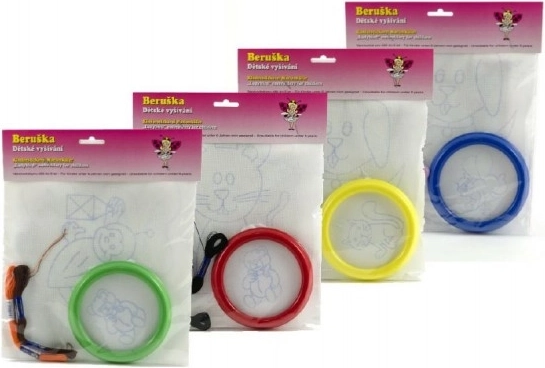 Embroidery kit for kids in a frame