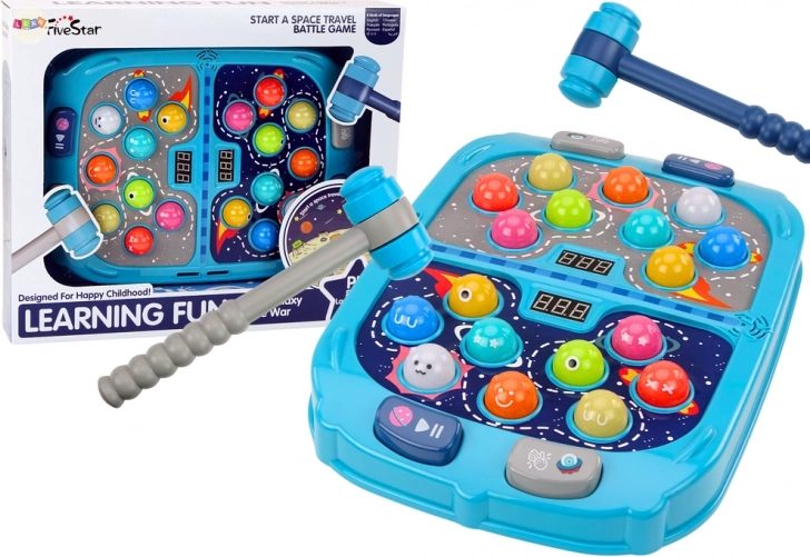 Космическа игра за рефлекси whack-a-mole с 9 скорости и светлинни ефекти