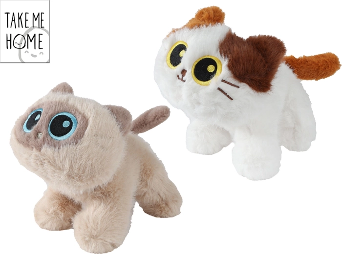 Take Me Home plush cat with big eyes - 1 piece