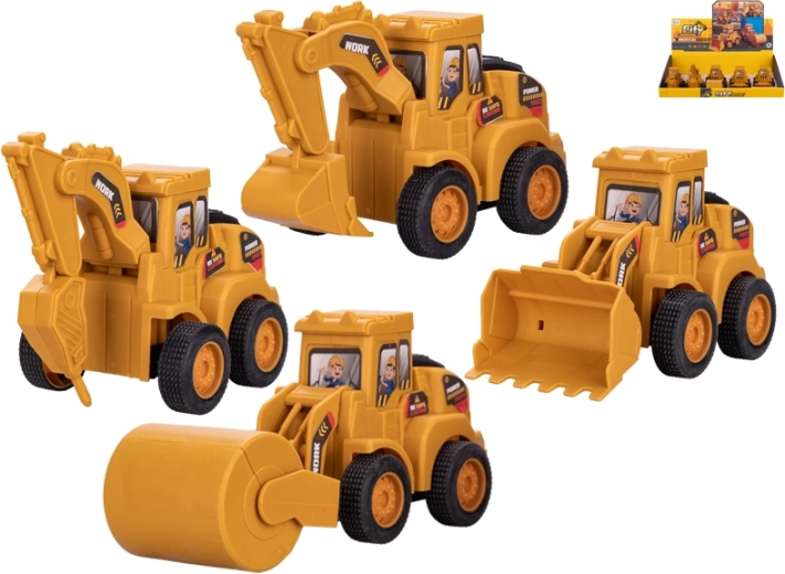 Set of Construction Vehicles with Push-Start Drive 12–15 cm