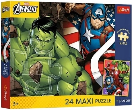 Trefl Marvel Avengers макси пъзел 24 части с плакат