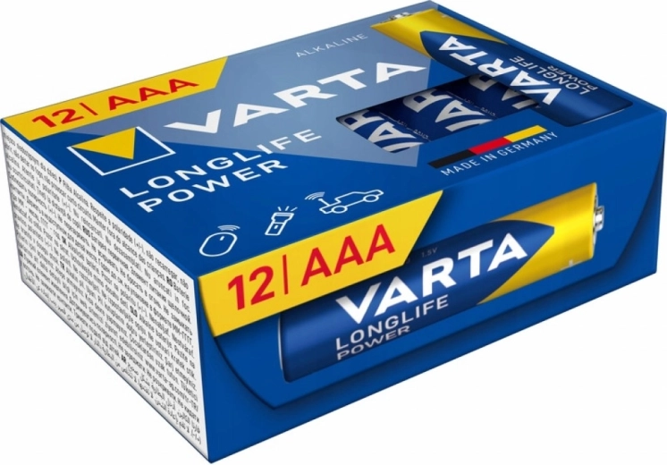 Alkaline Batteries AAA VARTA Longlife Power, 12 pcs