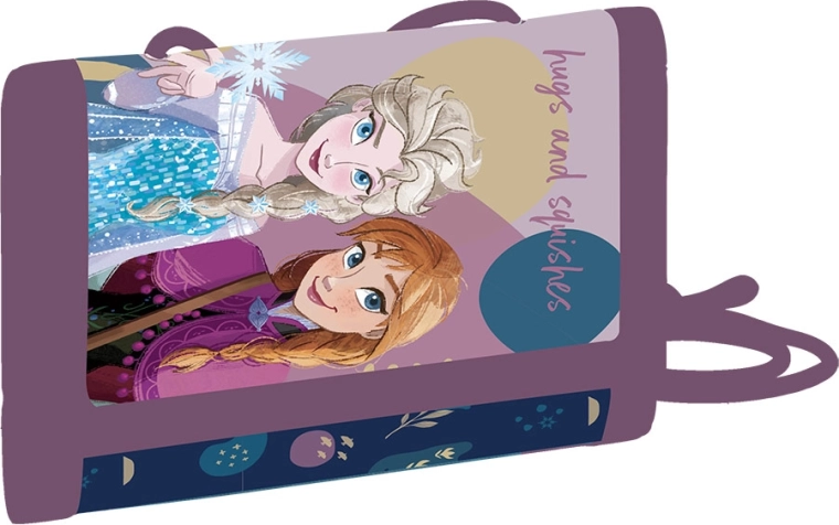Children’s textile wallet FROZEN with hook-and-loop closure
