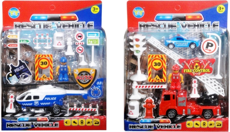 Kids’ road rescue set with lights and sounds