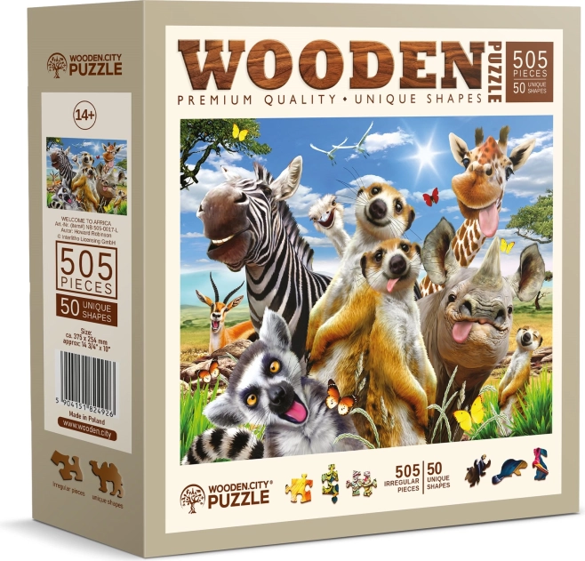 Wooden City дървен пъзел Добре дошли в Африка 505 части