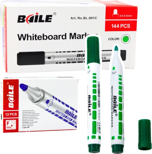 Green Whiteboard Markers 12 pcs