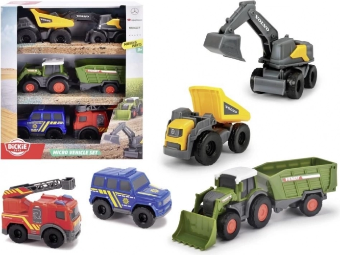 Dickie toys city micro комплект превозни средства 6 бр.