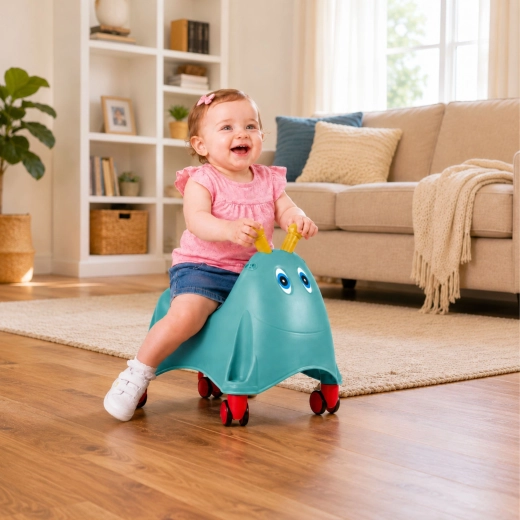 Ride-on toy and helper for first steps