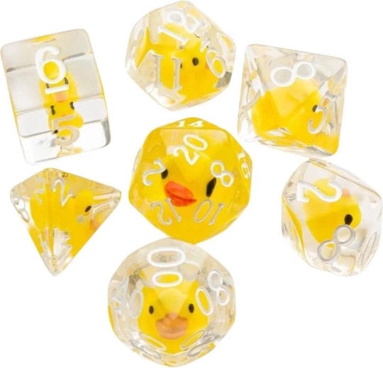 Rubber duck inside each die