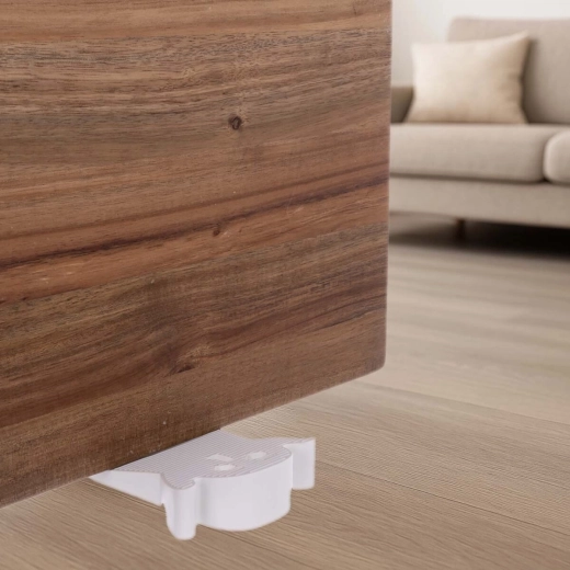 Low profile for easy sliding under doors or furniture