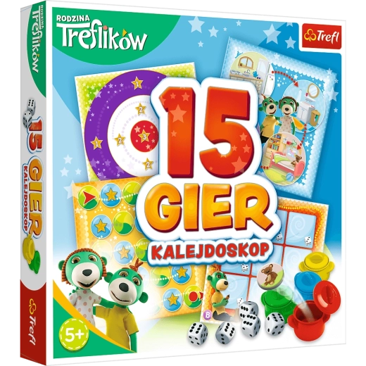 Kaleidoscope 15 Games TREFLIKI – Family Board Game