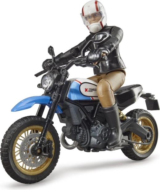 Bworld мотоциклет Scrambler DUCATI Cafe Racer с ездач