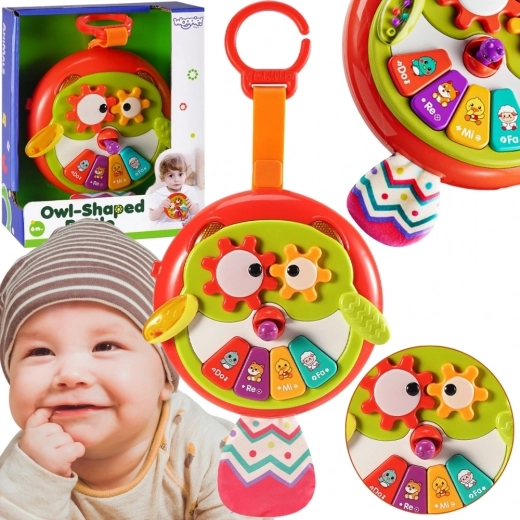Woopie интерактивна играчка бухалче с пианце и шумоляща опашка