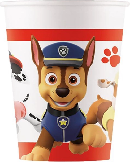 Paw Patrol Paper Cups 200 ml, 8 pcs
