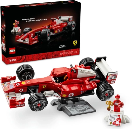 Lego Icons Ferrari F2004 и фигурка на Михаел Шумахер конструктор