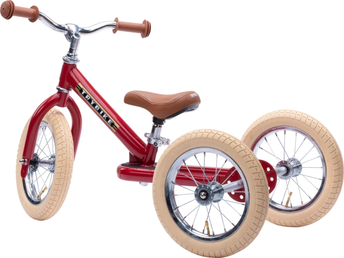 Детско баланс колело Trybike 2в1 (триколка и двуколесно) червено мат