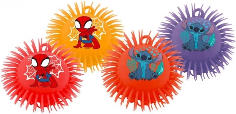 Пухкава гумена топка SPIDEY и STITCH 17 см