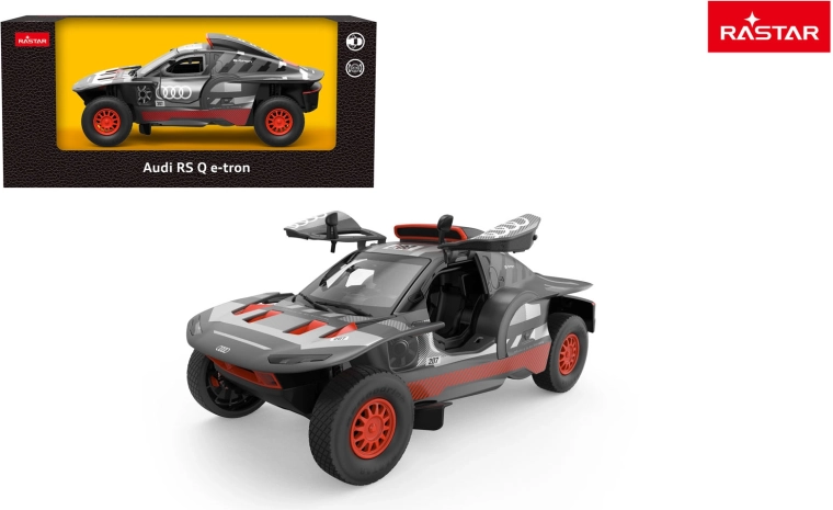 Metal die-cast model car Rastar Audi RS Q e-tron 1:24 gray