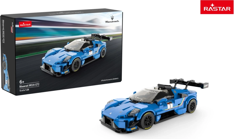 Rastar Maserati MC20 GT2 blue 1:28 car model building kit - 1 piece