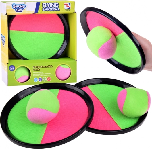 Хвани и хвърли комплект с велкро – 2 ракети и 2 топки за забавление на открито