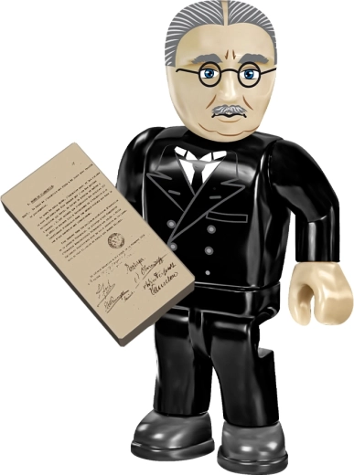 2 figures and accessories for the armistice-signing scene