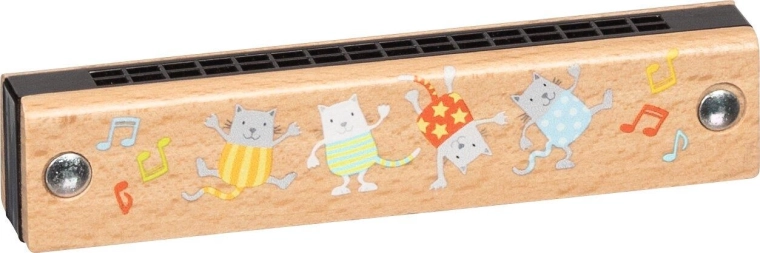 Children's harmonica with cat motif - 1 piece