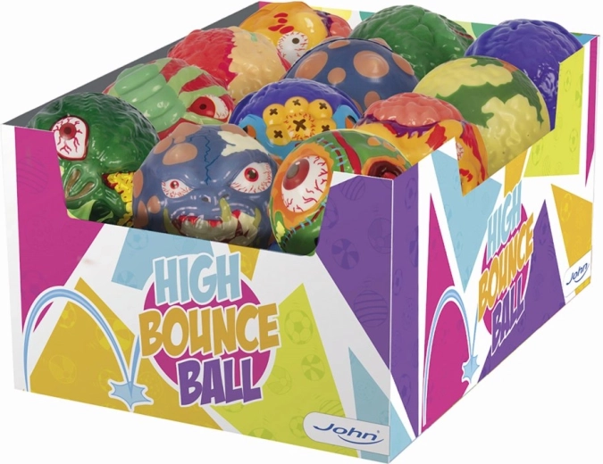 John Children's Rubber Ball with Monster Design, 8 cm - 1 piece
