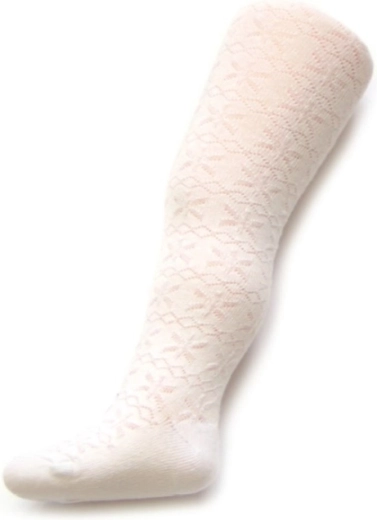 New Baby Children’s Jacquard Tights White
